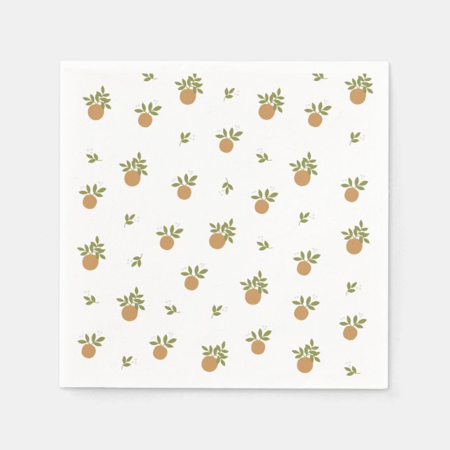 Kleine Süsse Orange Paper Napkin Serviette (Vorderseite)