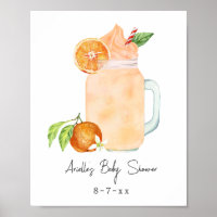 Kleine Süsse Orange Smoothie Babydusche Willkommen