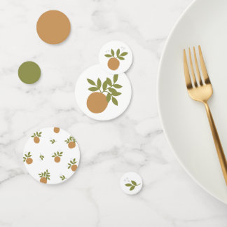 Kleine Süsse Orange Table Confetti Konfetti
