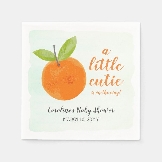 Kleine Süsse Orangefarbenes Kinderdusche Serviette (Vorderseite)