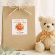Kleine Süße Orangenscheibe Danke Baby Shower