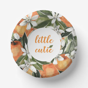 Kleine Süsse Papierschalen Orangefarbene Papiersch Pappteller