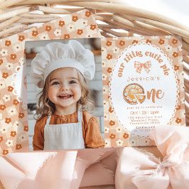 Kleine Süsse Pie 1. Geburtstag Blumenkohl Foto Einladung