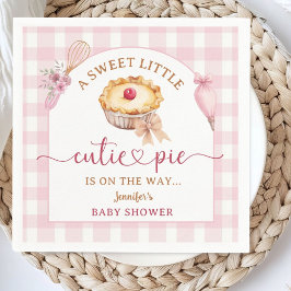 Kleine Süsse Pie Baby Dusche Rosa Papier Napkin Serviette