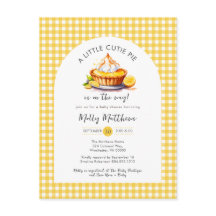 Kleine Süsse Pie Citrus Gingham Baby Dusche