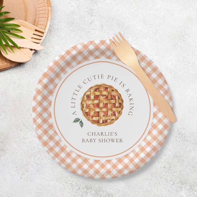 Kleine Süsse Pie Fall Babydusche Pappteller (Von Creator hochgeladen)