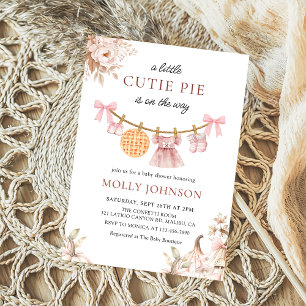 Kleine Süsse Pie Fall Pumpkin Baby Dusche Einladung