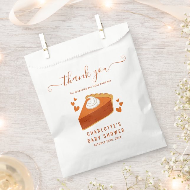 Kleine Süsse Pie Herbst Pumpkin Baby Dusche Geschenktütchen (Ausgeschnitten)