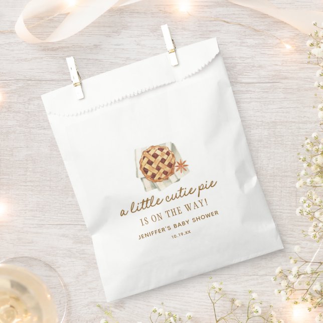 Kleine Süsse Pie ist unterwegs Babydusche Geschenktütchen (Ausgeschnitten)
