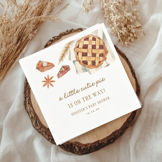 Kleine Süsse Pie ist unterwegs Babydusche Serviette (Von Creator hochgeladen)