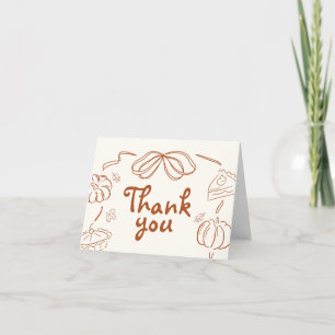 Kleine Süsse Pie Pumpkin Baby Dusche Dankeskarte