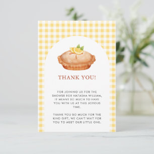 Kleine Süsse Pie Yellow Baby Dusche Danke Begleitkarte