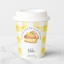 Kleine Süsse Pie Yellow Gingham Kariert Baby Dusch