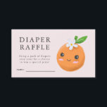 Kleine Süsse Pink Babydusche Windeln Raffle Ticket Begleitkarte<br><div class="desc">Niedliches Theme "Kleine Süsse" Baby Dusche Windel Gewinnspiel mit einer Abbildung einer mandarinen Orange mit weißer Blume und grünem Blatt. Die Hintergrundfarbe ist rosa. Die Karte frage den Gästen,  ein Paket Windeln mitzubringen,  um einen Sonderpreis zu gewinnen. Ideal für die Babydusche eines Mädchens.</div>