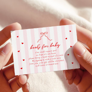 Kleine Süße Streifen Schleife Bücher für Baby Kart Begleitkarte