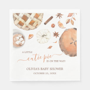 Kleine Süße Torte Herbst-Kürbis-Baby-Party Serviette