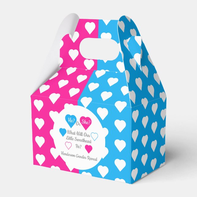 Kleine, süße Valentinstag Genderdarstellung Geschenkschachtel (Vorderseite)