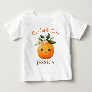 Kleine Süsse Wasserfarbe Orange Fruchtname Baby Na T-shirt
