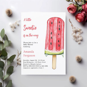 Kleine süße Wassermelone Pop Stick Baby Dusche Einladung