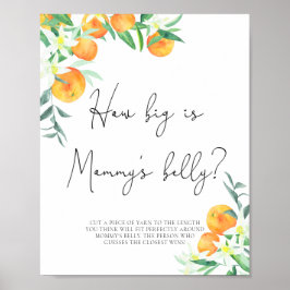 Kleine Süsse, wie groß Mama's Bauchspiel ist Poster