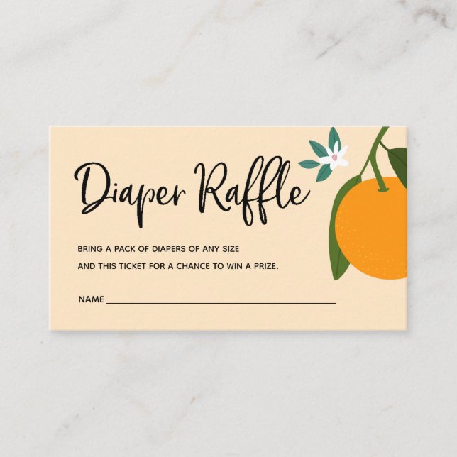Kleine Süsse-Windeln-Raffle-Ticket für Babydusche Begleitkarte (Vorderseite)
