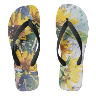 Kleine Suzi-Wasserfarben-Flip-Flops Geweckt Flip Flops
