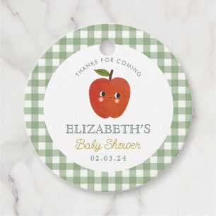 Kleine Sweet Apple Baby Dusche Geschenkanhänger