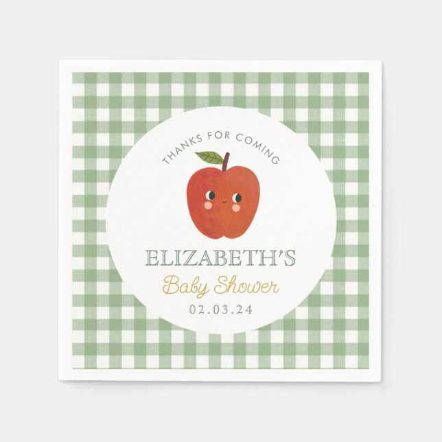 Kleine Sweet Apple Baby Dusche Serviette (Vorderseite)