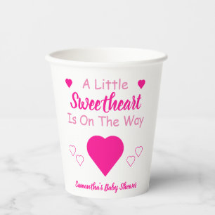 Kleine Sweetheart Baby Dusche Pappbecher
