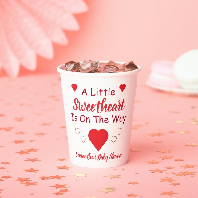 Kleine Sweetheart Baby Dusche Pappbecher (Insitu)