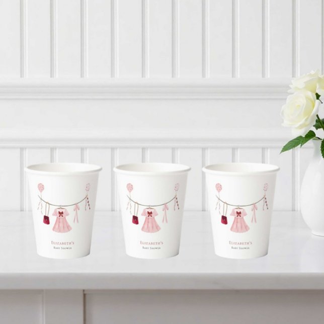 Kleine Sweetheart Baby Dusche Valentine Custom Pappbecher (Von Creator hochgeladen)