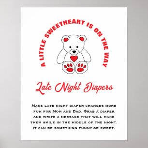 Kleine Sweetheart Babydusche Späte Nachttaucher Poster