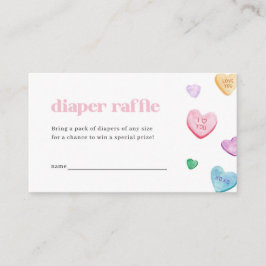Kleine Sweetheart Diaper Raffle Card Baby Dusche Visitenkarte