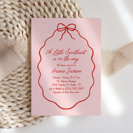 Kleine Sweetheart Hand Drawn Valentine Baby Dusche Einladung