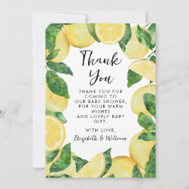 Kleine Sweetie Lemon Baby Dusche Dankeskarte