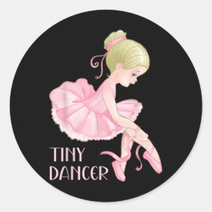 Kleine Tänzerin Ballerina Girl Ballett Tanz Kinder Runder Aufkleber