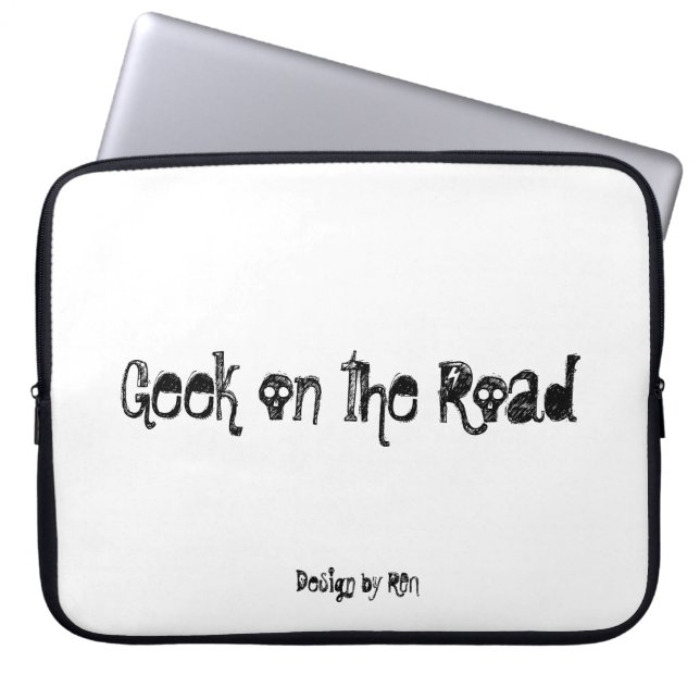Kleine Tasche aus Neopren für Laptop „Geek“ by REN (Vorderseite)