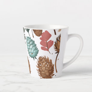 Kleine Tasse, 12 oz - Kiefernkronendesign Milchtasse