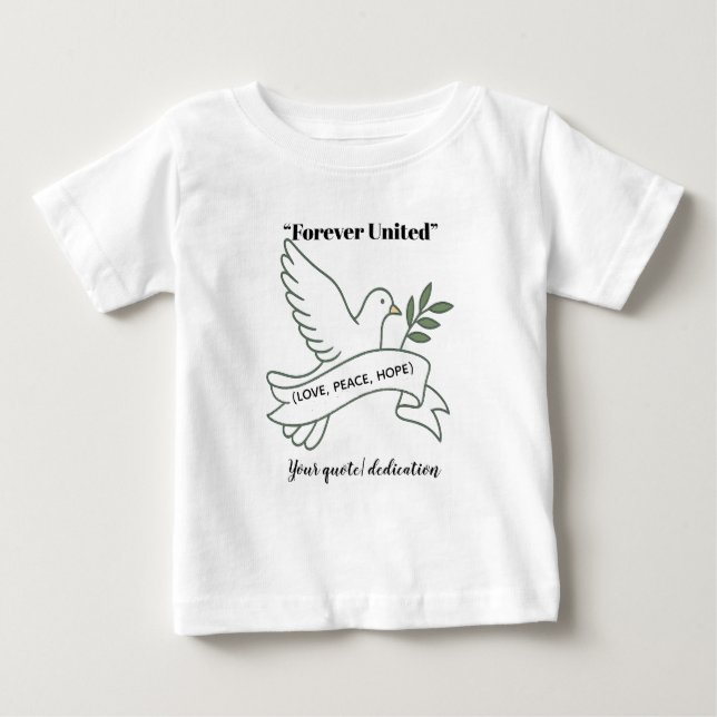 Kleine Taube Liebe - Personalisierter Baby-T - Shi Baby T-shirt (Vorderseite)