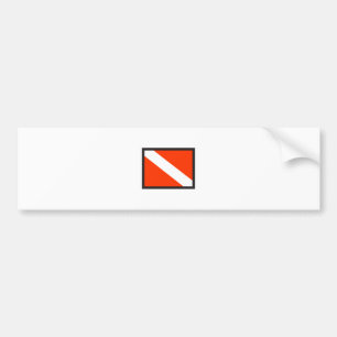 KLEINE TAUCHEN-FLAGGE AUTOAUFKLEBER