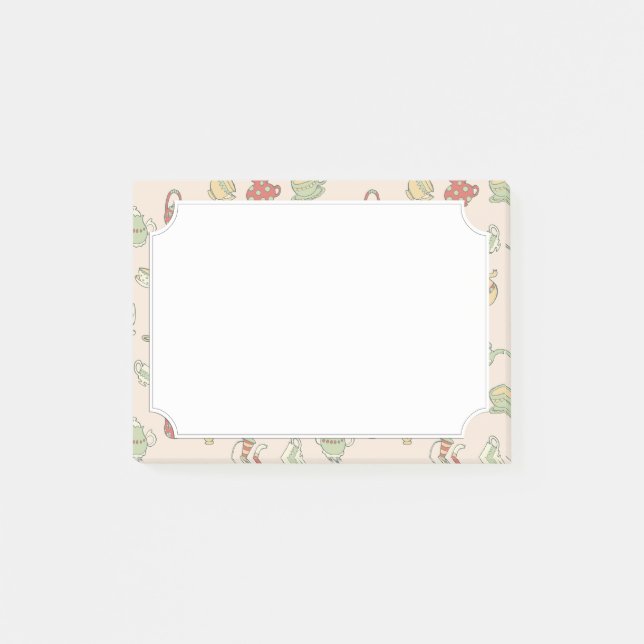 Kleine Teekannen Post-it Klebezettel (Vorderseite)