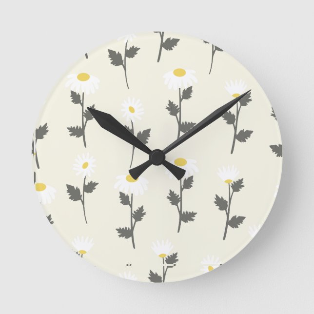 Kleine Tessiner Wildblumen Runde Wanduhr (Vorderseite)