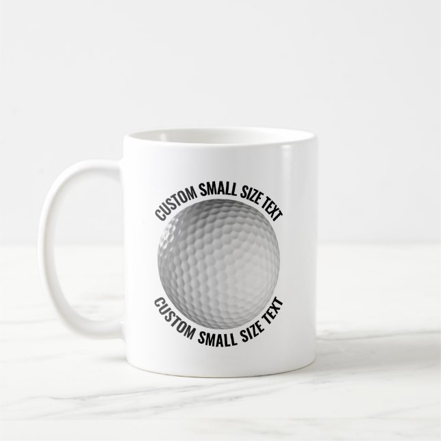 Kleine Textgröße 330ml personalisierter Golfbecher Kaffeetasse (Links)