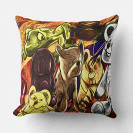 Kleine Tiere dekoratives Kissen