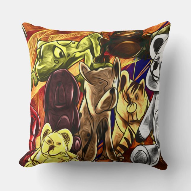 Kleine Tiere dekoratives Kissen (Vorderseite)