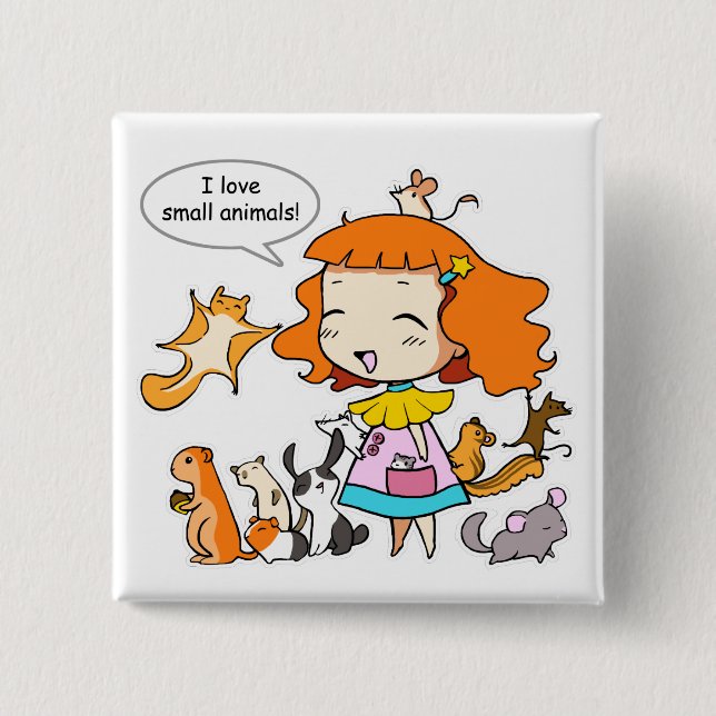 Kleine Tiere der Liebe I Button (Vorderseite)