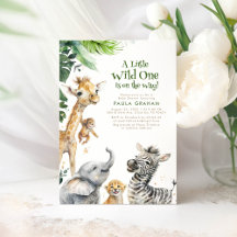 Kleine Tiere Jungle Safari Niedliche Babydusche