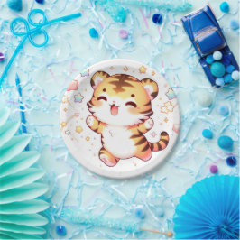 Kleine Tiger Baby Dusche Pappteller