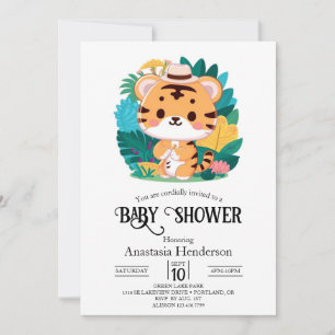 Kleine Tiger Digital Baby Dusche Einladung