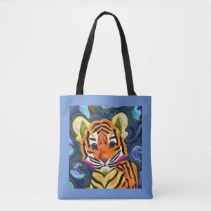 Kleine Tiger Kub quilt like Design Tote Bag Tasche